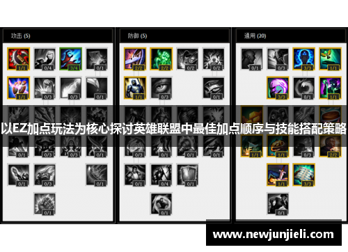 以EZ加点玩法为核心探讨英雄联盟中最佳加点顺序与技能搭配策略
